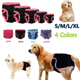 Pet Underwear Physiological Sanitary Shorts Dog Diapers Physiological Pants Soft Washable Female Dog Shorts (Color: pink B, size: L)