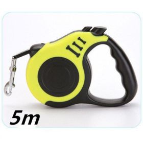 Pet Automatic Telescopic Traction Rope (Option: Yellow-5m)