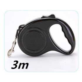 Pet Automatic Telescopic Traction Rope (Option: Black-3m)